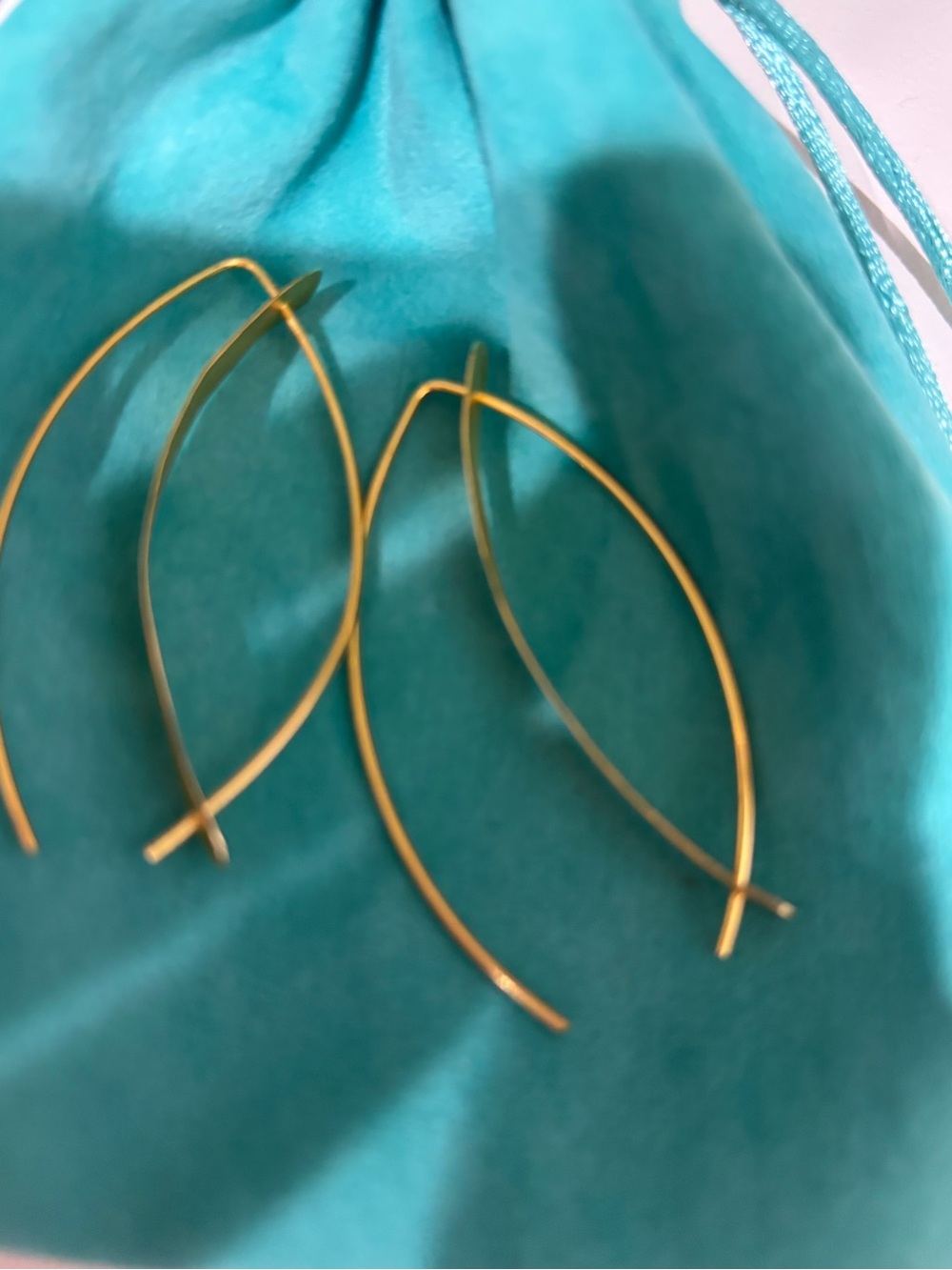 Minimalist Gold Curved Threader Earrings